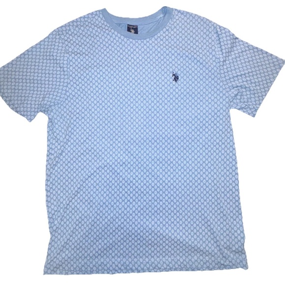 U.S. Polo Assn. Other - U.S. POLO ASSN. Y2K Men’s Large Geometric Print Short Sleeve Shirt Mens Large